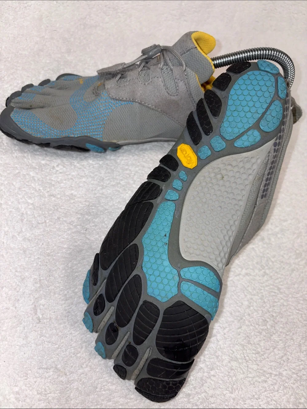 Vibram Fivefingers Womens Bikila LS Barefoot Running Gray Blue Size 8 eur 40